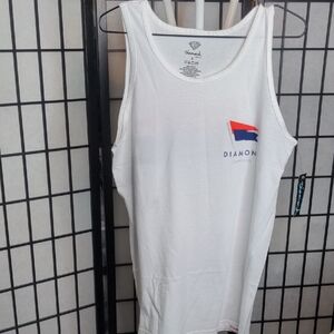 DIAMOND SUPPLY CO. White Tank Top for Men